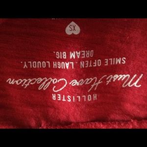 Red hollister shirt